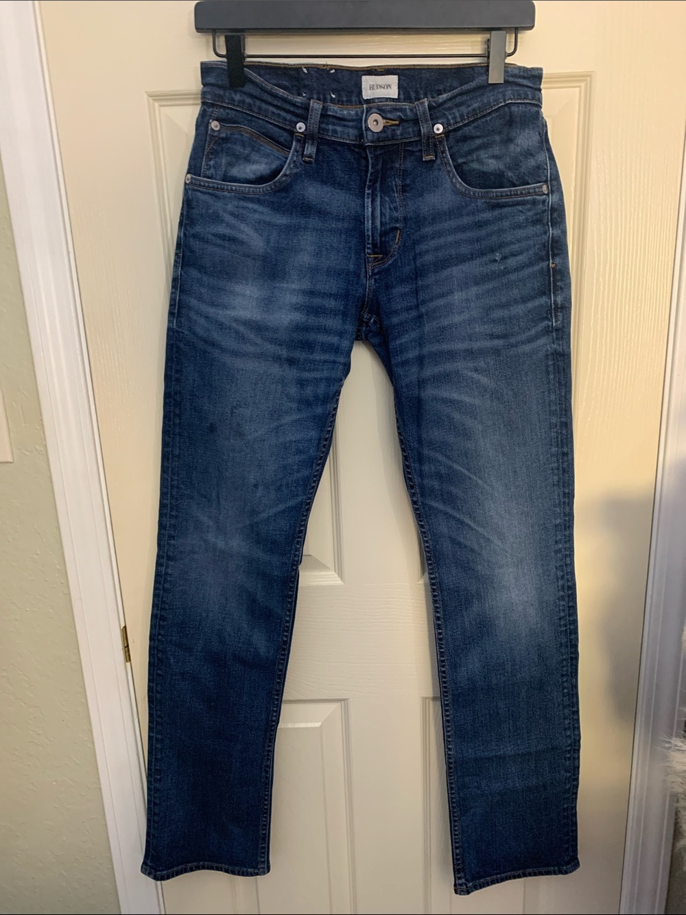 Hudson Jeans “Byron” Dark Blue Slim Straight Jeans